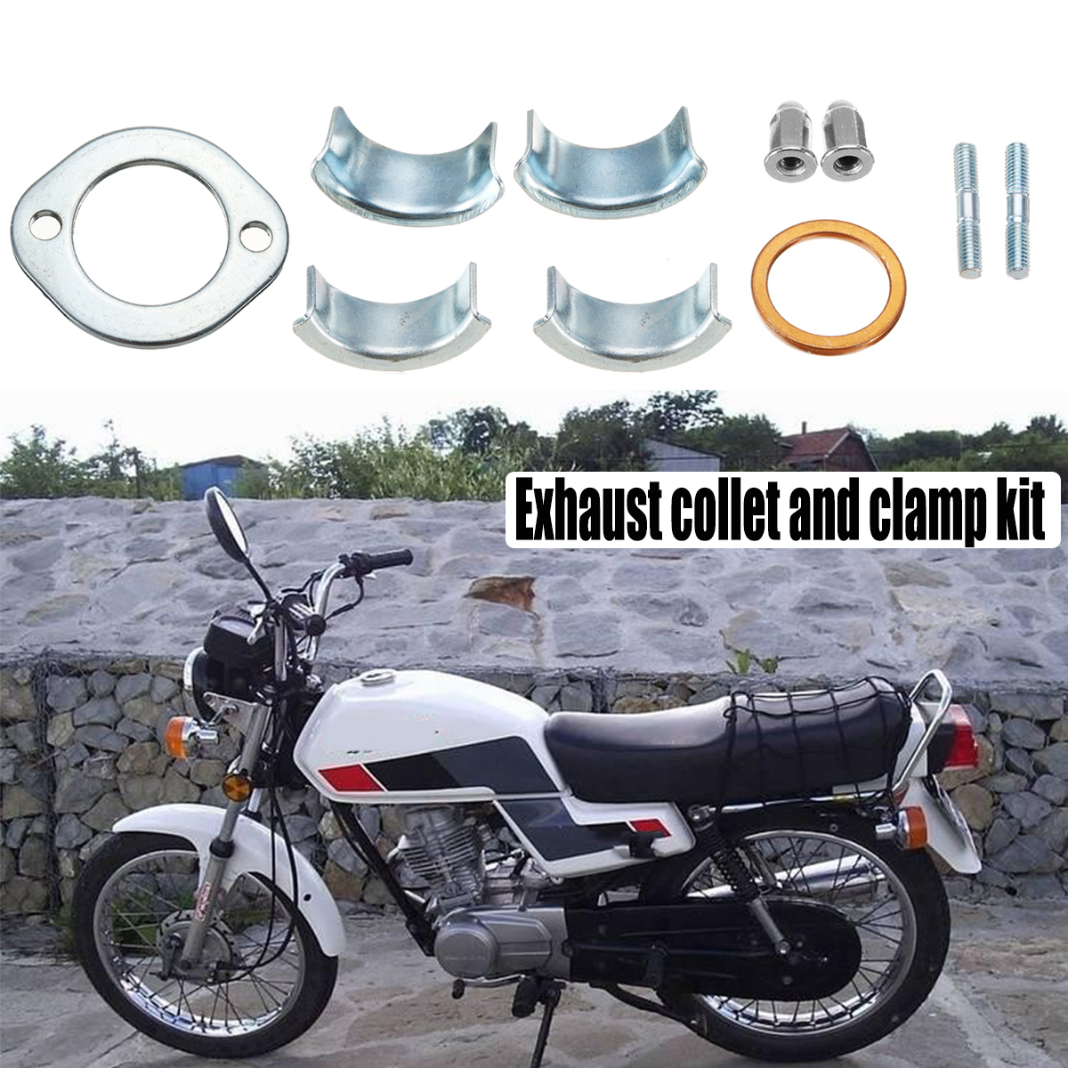 Motorcycle-Exhaust-Pipe-Collets-Collars-Clamp-Holder-2618mm-For-Honda-CG125-CB-XL-XL185-1387115