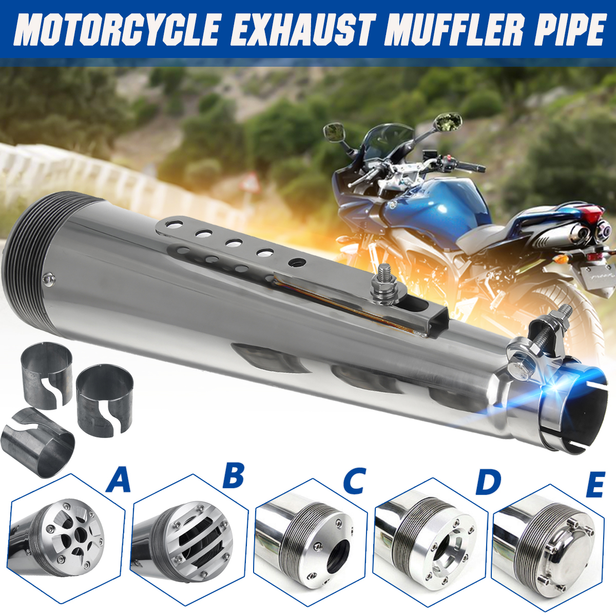 Motorcycle-Muffler-Exhaust-Silencer-Pipe-Retro-For-Cafe-Racer-Bobber-Dirt-Street-Bike-Custom-ATV-1788713