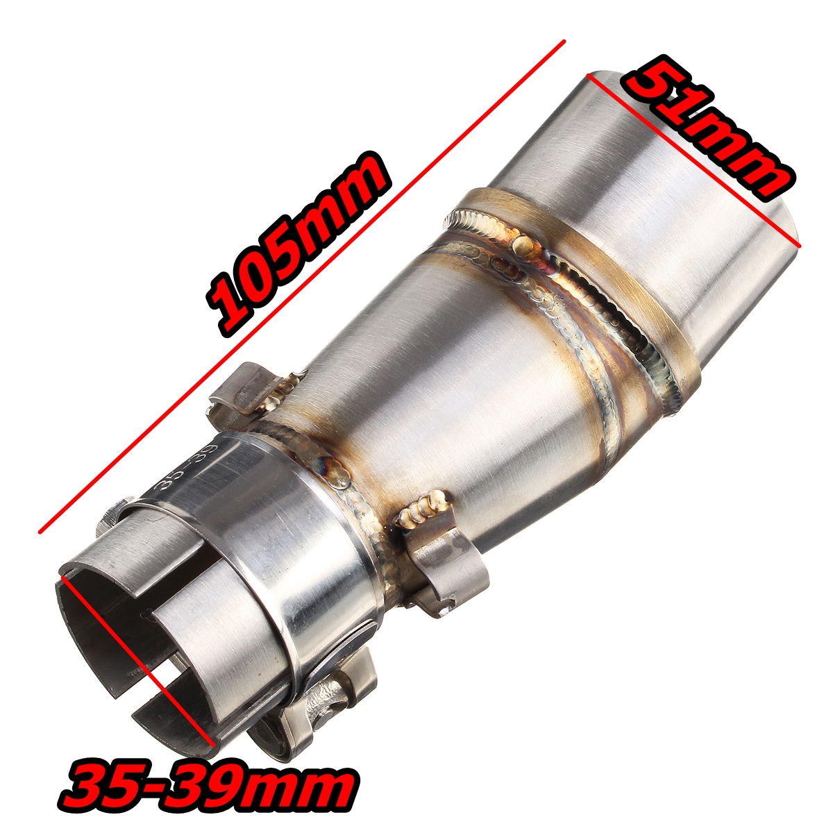 Motorcycle-Slip-on-Exhaust-Mid-Pipe-Muffler-Link-For-Kawasaki-Z250-Ninja-250-300-1427927