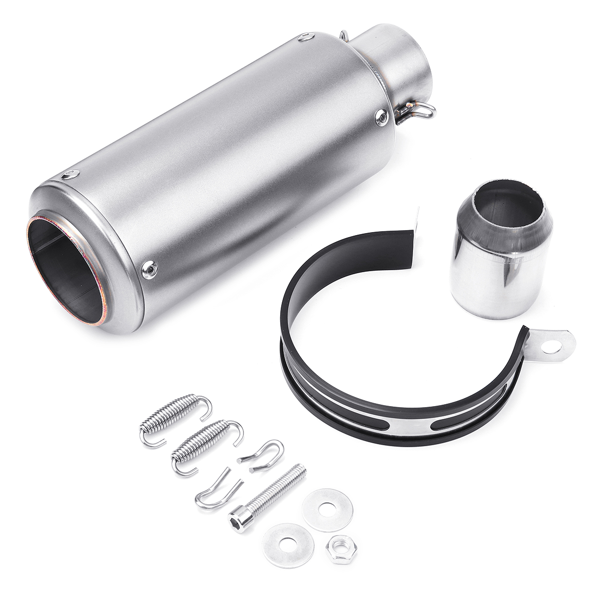 Motorcycle-Stainless-Steel-Exhaust-Muffler-Pipe-Silencer-Removable-38mm-51mm-1343622