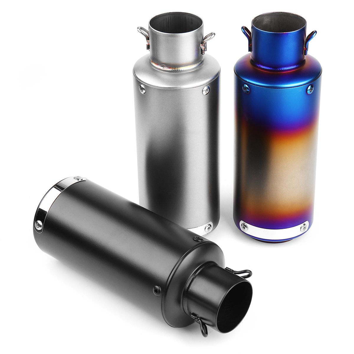 Motorcycle-Stainless-Steel-Exhaust-Muffler-Pipe-Silencer-Removable-38mm-51mm-1343622
