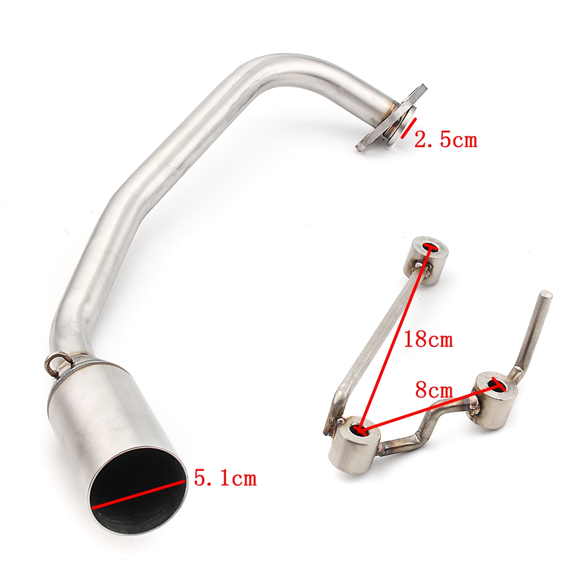Motorcycle-Stainless-Steel-Exhaust-Muffler-System-Front-Link-Pipe-For-Honda-PCX125-150-1311883