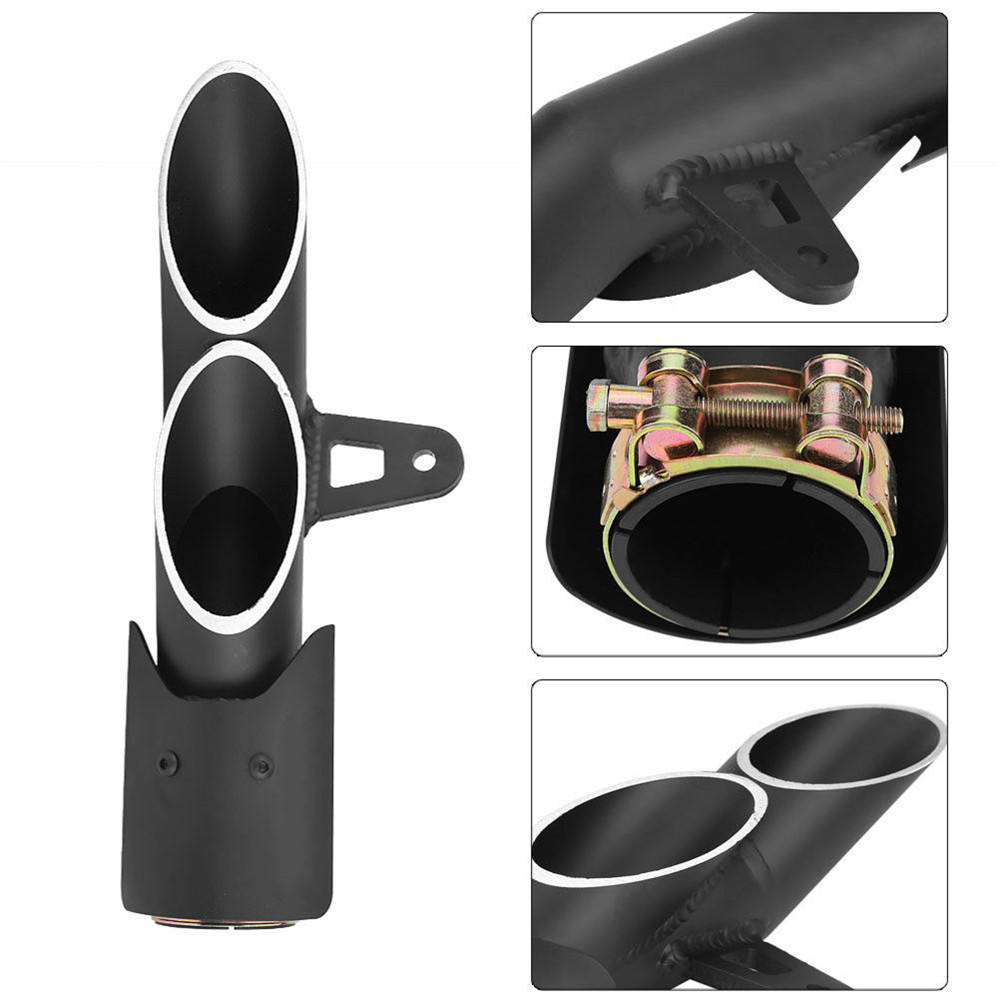 New-Dual-outlet-Exhaust-Tail-Pipe-Muffler-Tip-For-Yamaha-YZF-R6Suzuki-GSX-R-1342340