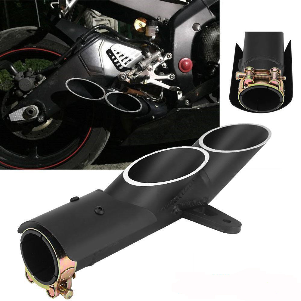 New-Dual-outlet-Exhaust-Tail-Pipe-Muffler-Tip-For-Yamaha-YZF-R6Suzuki-GSX-R-1342340