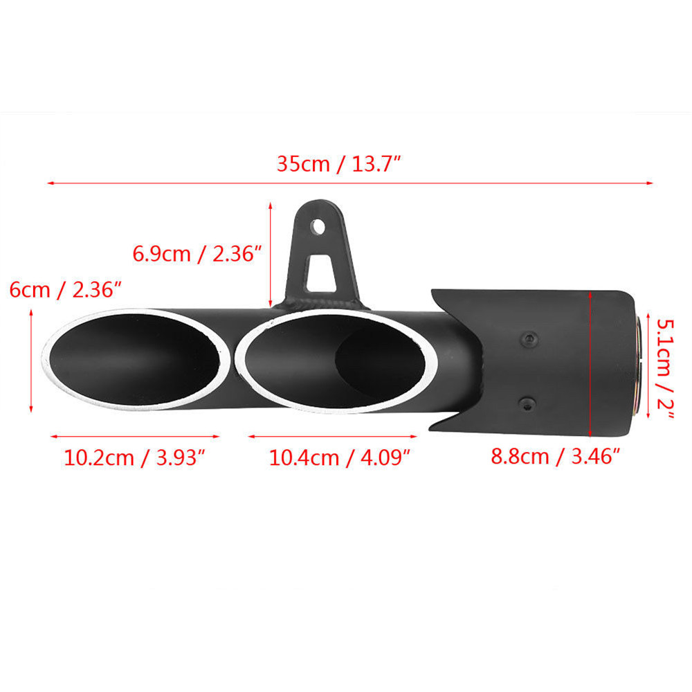 New-Dual-outlet-Exhaust-Tail-Pipe-Muffler-Tip-For-Yamaha-YZF-R6Suzuki-GSX-R-1342340