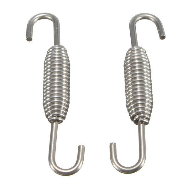 Pair-64mm-Stainless-Steel-Muffler-Exhaust-Pipe-Spring-For-Motorcycle-ATV-1059670