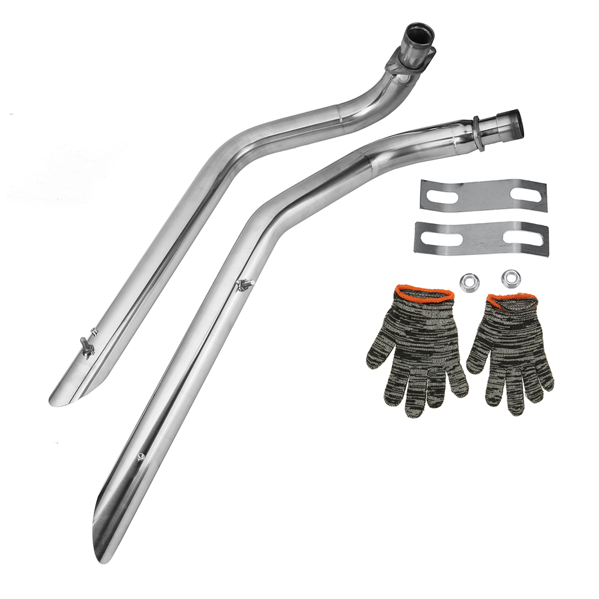 Slash-Cut-Full-Exhaust-System-Pipe-with-Silencer-For-Honda-STEED-VLX400-VLX600-1804773