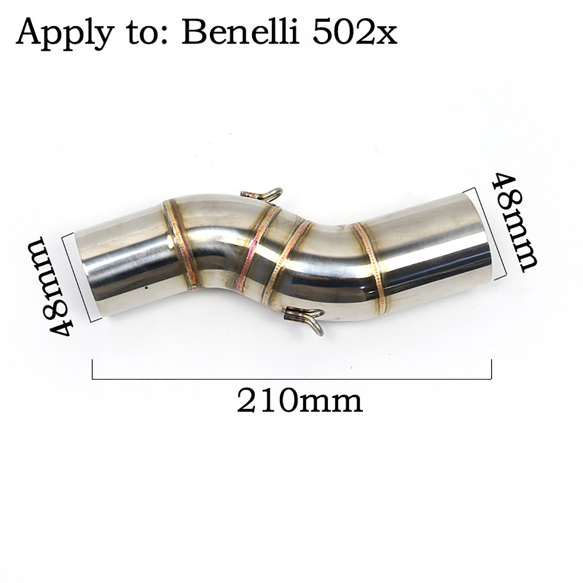 Stainless-steel-Motorcycle-Exhaust-Mid-Pipe-Link-Pipe-For-Boehner-502X-48mm-1784193