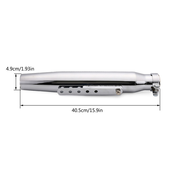 Universal-15-Motorcycle-Tapered-Exhaust-Muffler-Silencer-For-Cafe-Racer-Custom-1270363