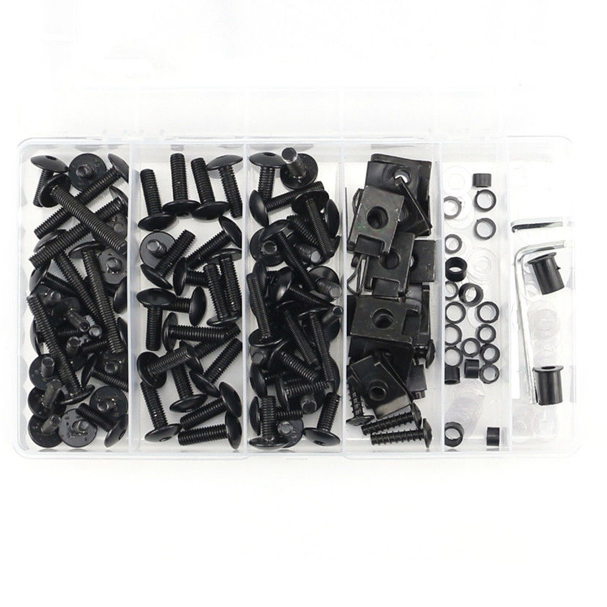 134pcs-Black-CNC-Motorcycle-Fairing-Screws-Kit-Windshield-Body-Bolts-Fastener-Set-1245630