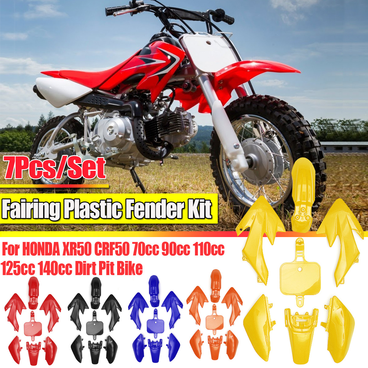 70cc-90cc-110cc-125cc-Motorcycle-Fairing-Fender-Cover-Kit-For-HONDA-XR50-CRF50-SSR-1693102