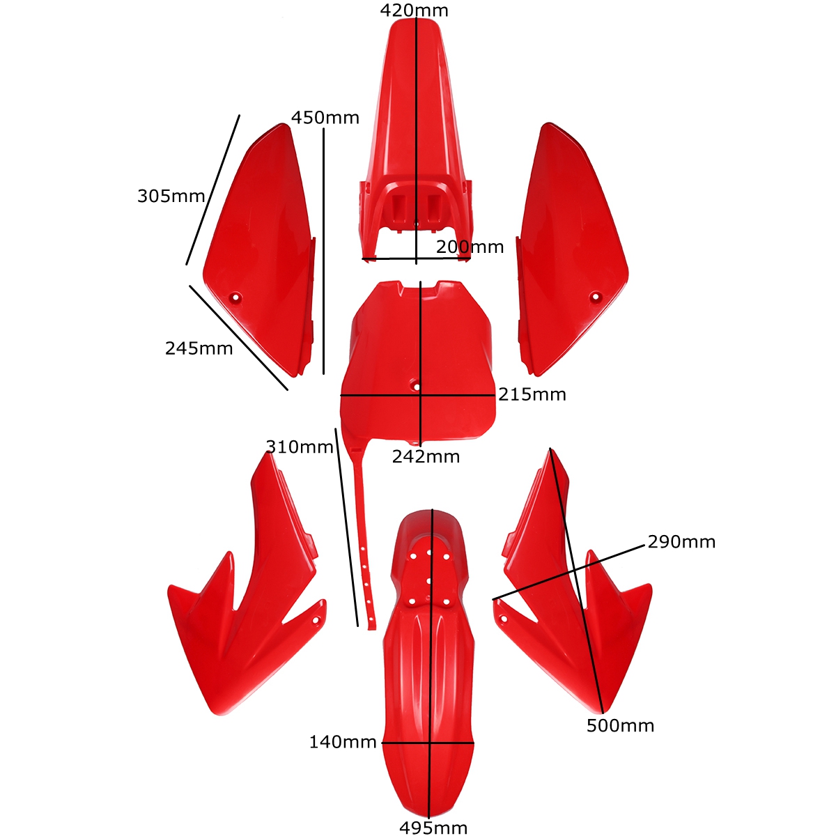 Motorcycle-Fender-Fairing-Set-For-CRF70-Pit-Bike-125cc-140cc-160cc-1371890