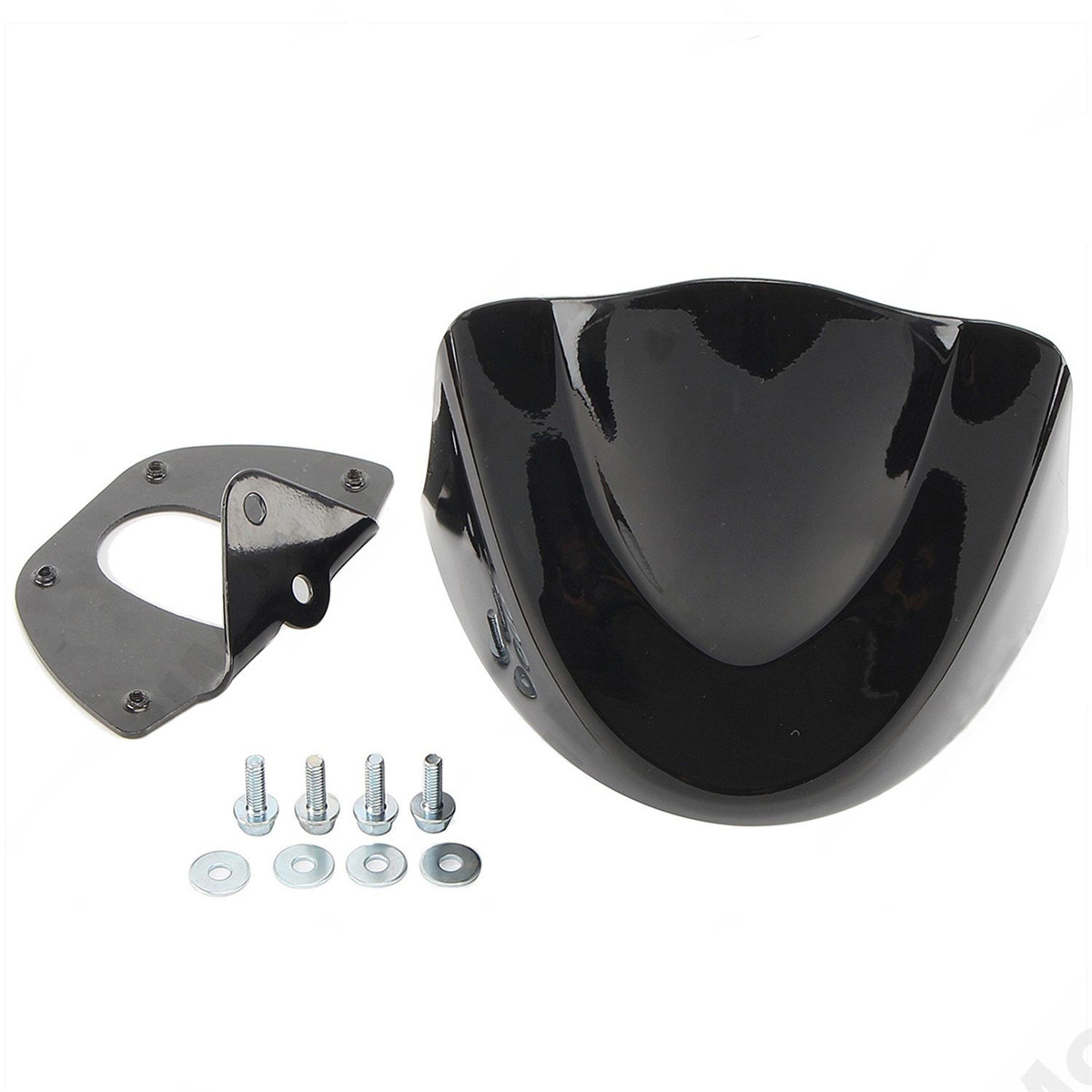 Motorcycle-Front-Chin-Spoiler-Fairing-Mudguard-Cover-Glossy-Black-For-Harley-Dyna-2006-2017-1301921