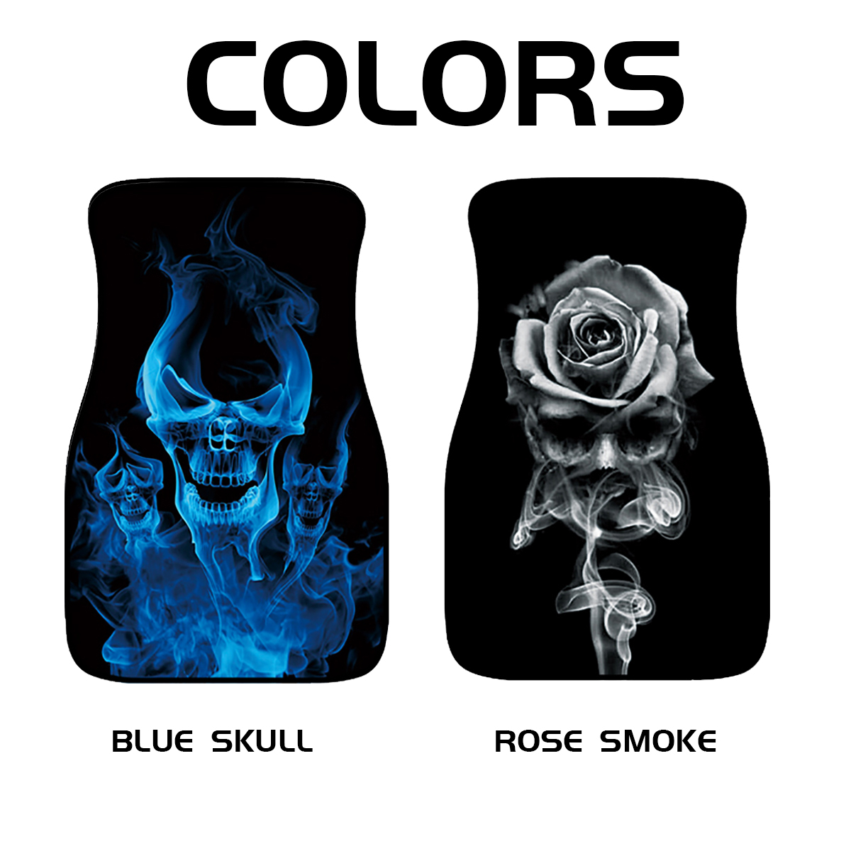 421-Pcs-Car-Seat-Mats-Rubber-Back-Universal-Fit-Non-Slip-Dustproof-Skull-3D-1803010