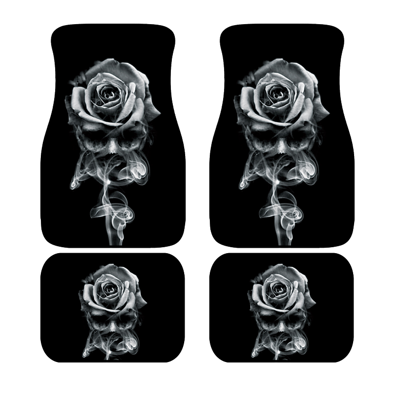421-Pcs-Car-Seat-Mats-Rubber-Back-Universal-Fit-Non-Slip-Dustproof-Skull-3D-1803010