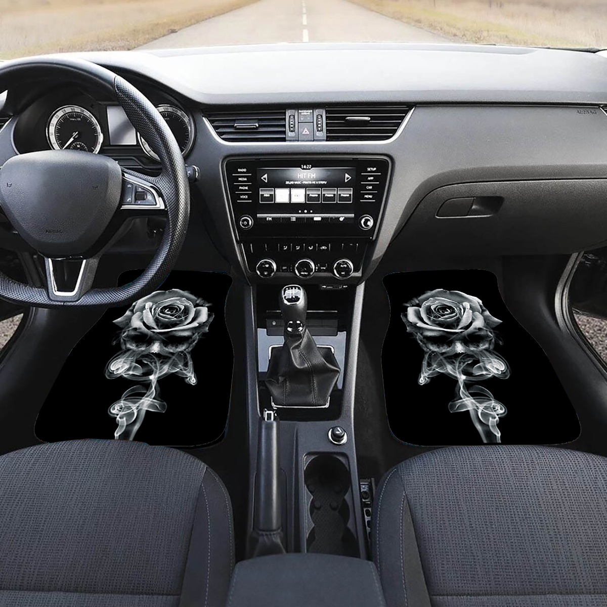 421-Pcs-Car-Seat-Mats-Rubber-Back-Universal-Fit-Non-Slip-Dustproof-Skull-3D-1803010
