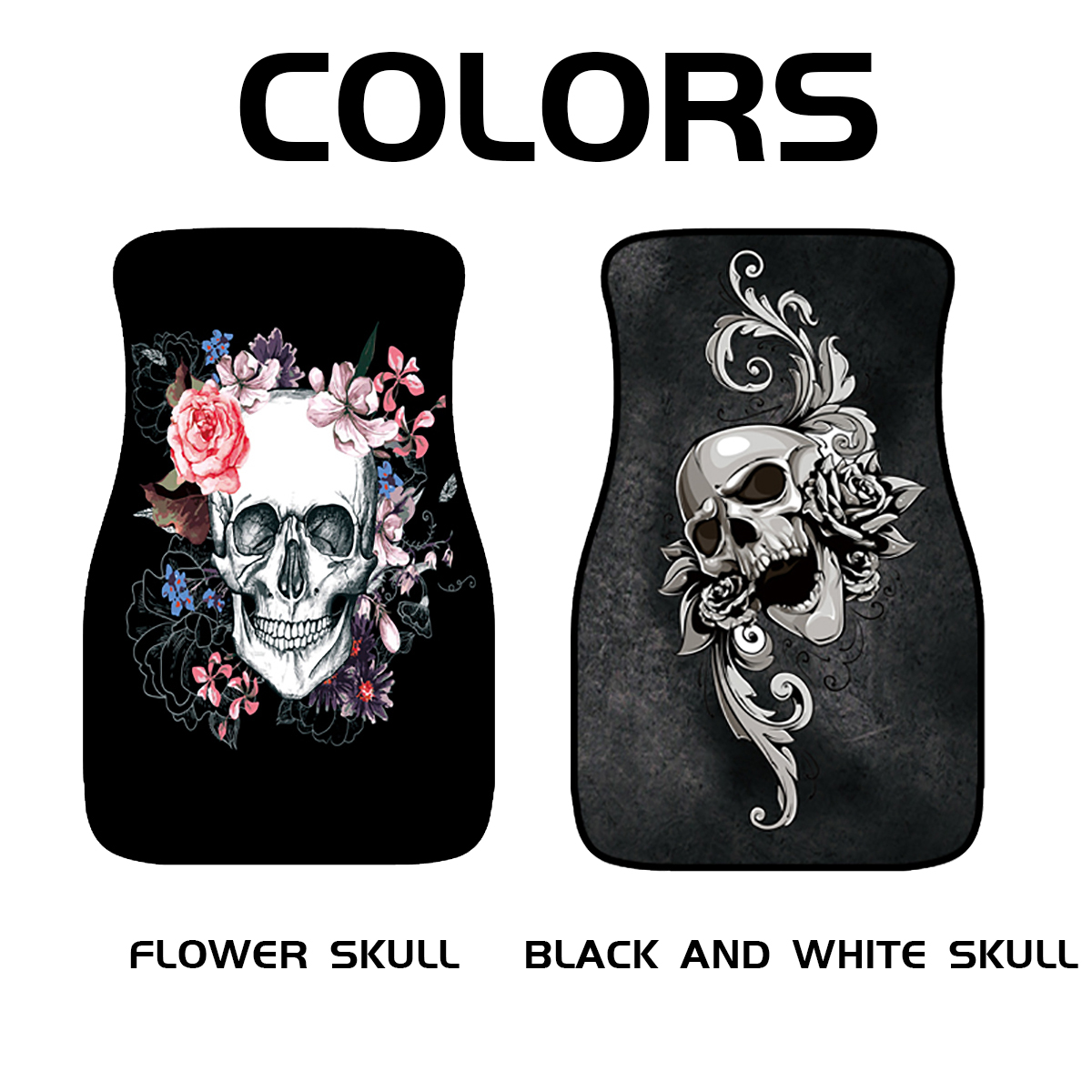Car-Mats-Rubber-Black-Universal-Fit-Non-Slip-Dustproof-Skull-3D-1803009