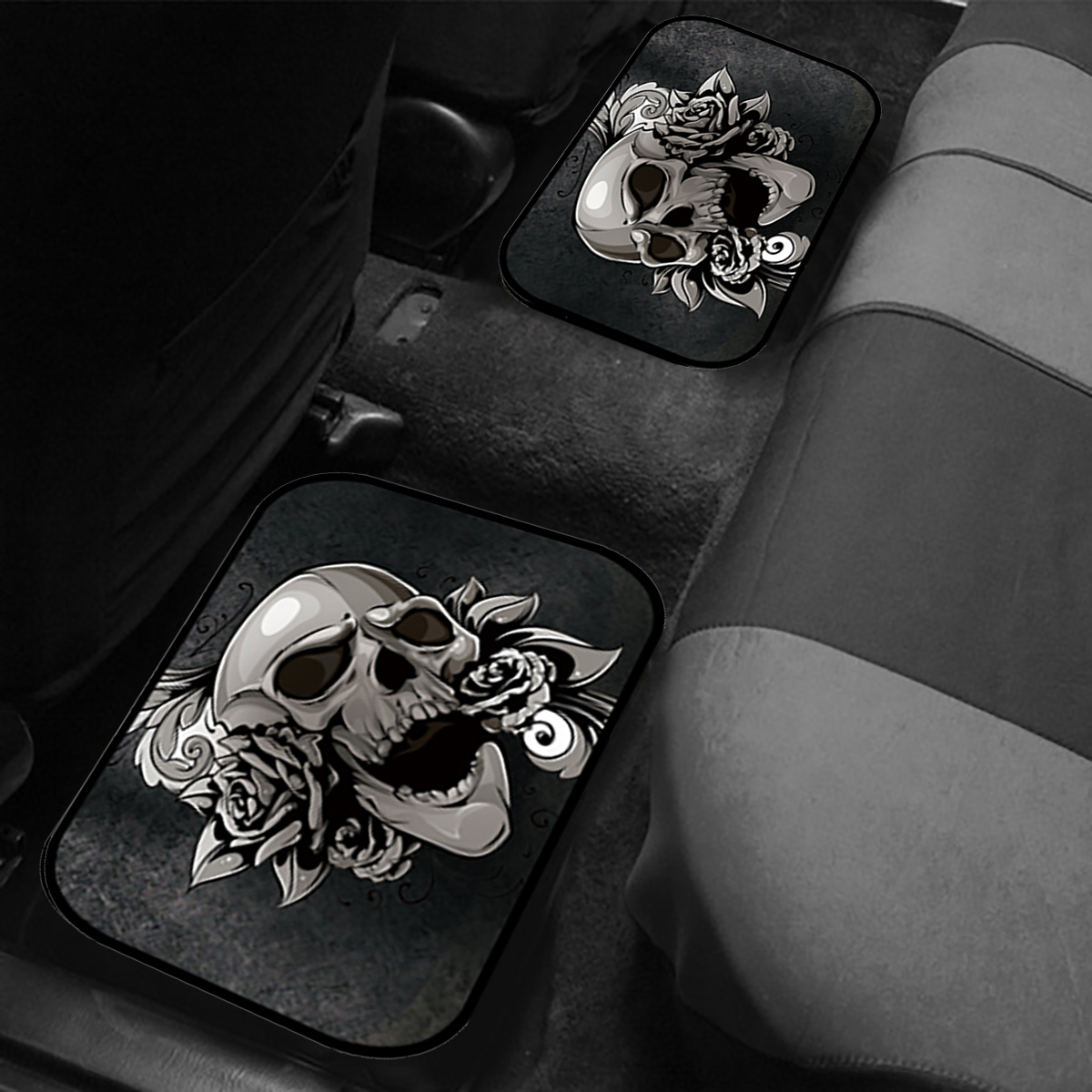 Car-Mats-Rubber-Black-Universal-Fit-Non-Slip-Dustproof-Skull-3D-1803009