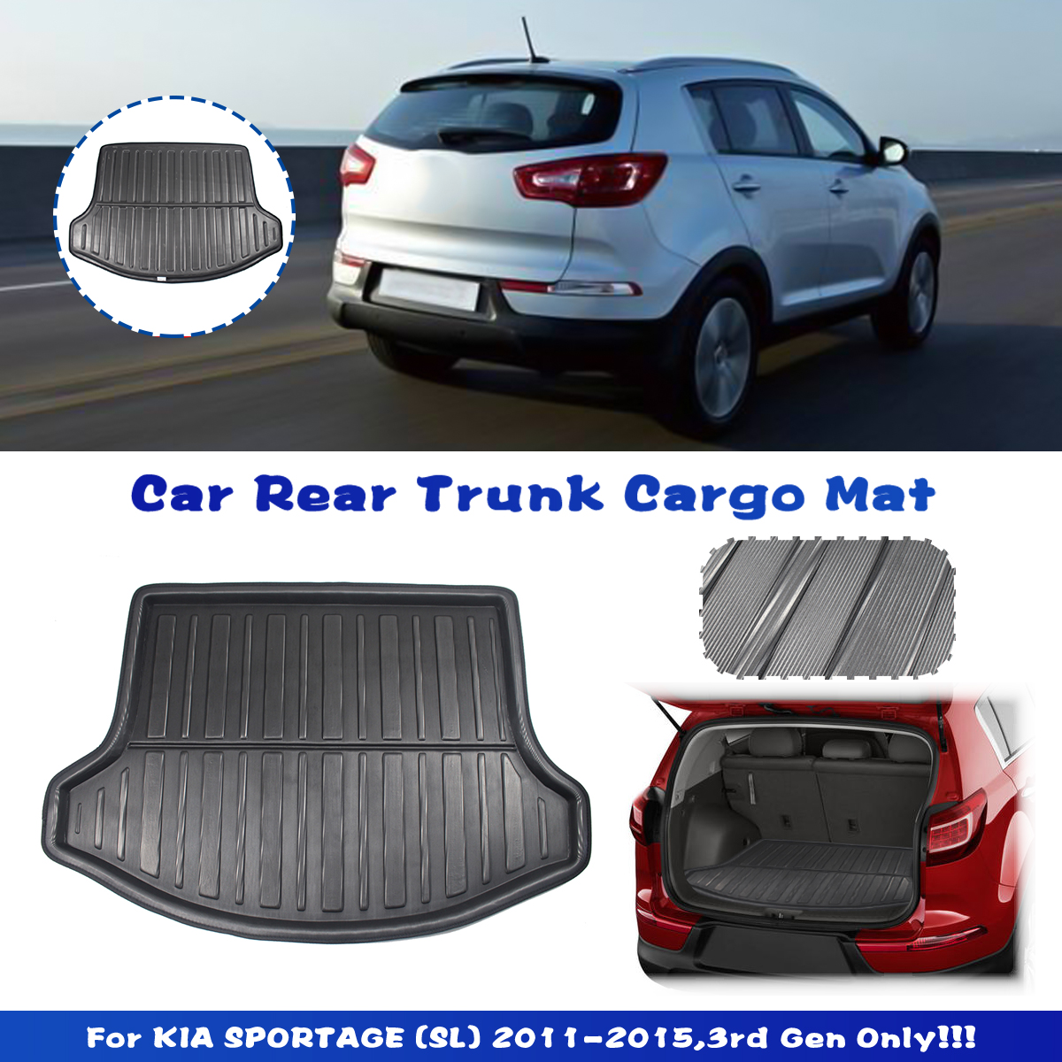 Car-Rear-Trunk-Cargo-Liner-Mat-For-Kia-Sportage-SL-2011-2015-3rd-Gen-Only-1537196