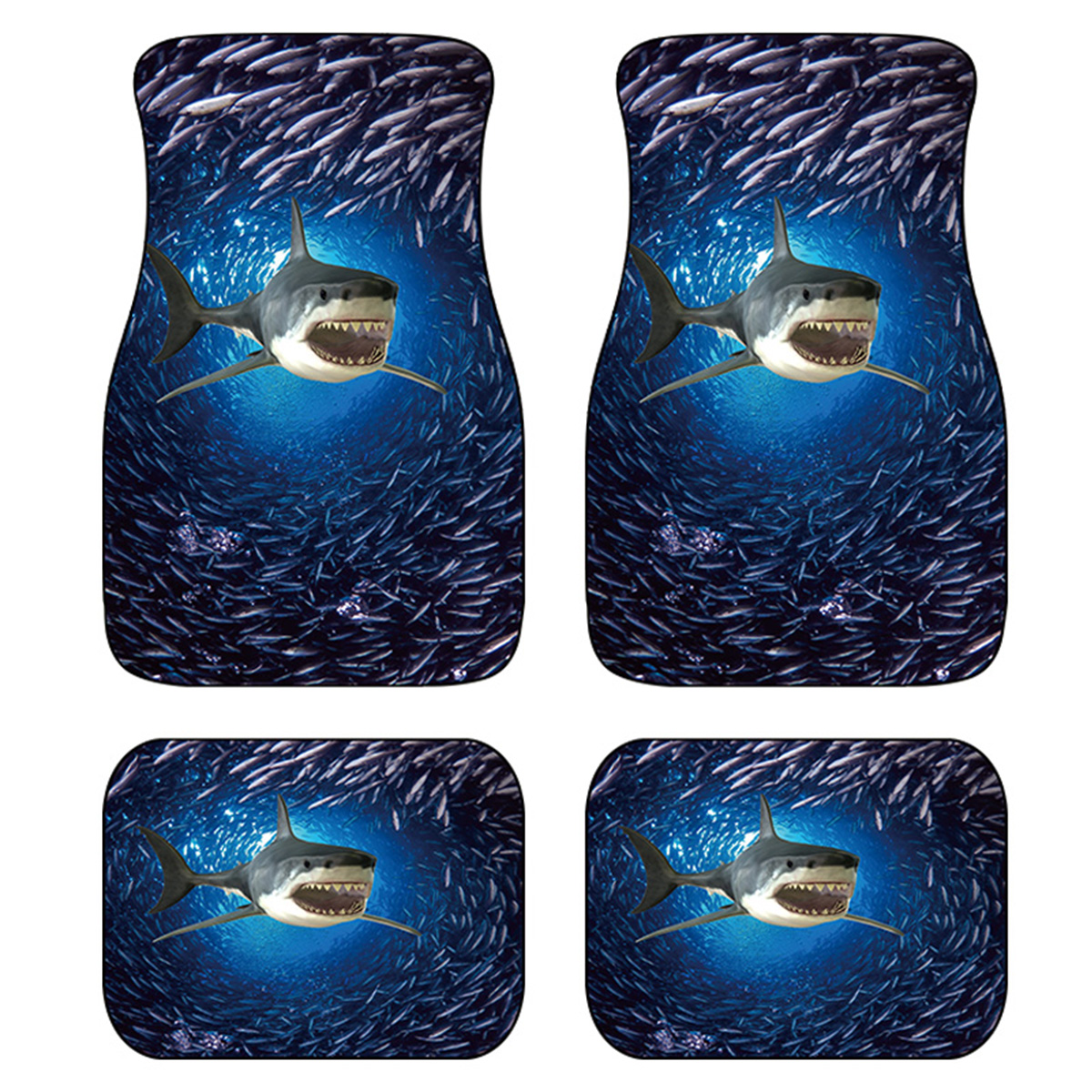 Universal-Car-Foot-Pad-Front-Rear-Floor-Mats-Cover-Washable-Sharks-Pattern-1803007