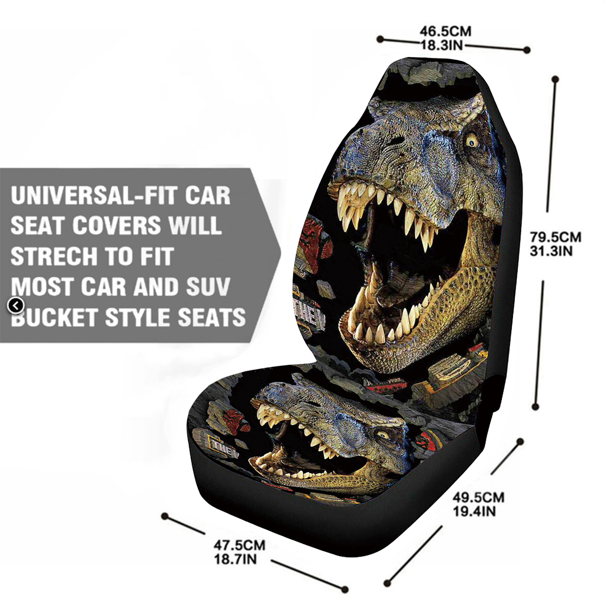 Universal-Dinosaur-Pattern-Front-Rear-Car-Floor-Mat-Pad-Washable-Anti-Dust-1803005