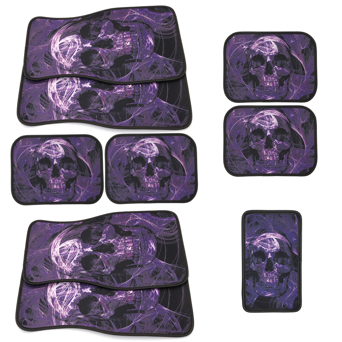 Universal-Skull-3D-Printing-Car-Floor-Mats-Front--Rear-Carpet-Mat-Armrest-1803001