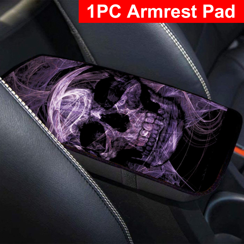 Universal-Skull-3D-Printing-Car-Floor-Mats-Front--Rear-Carpet-Mat-Armrest-1803001