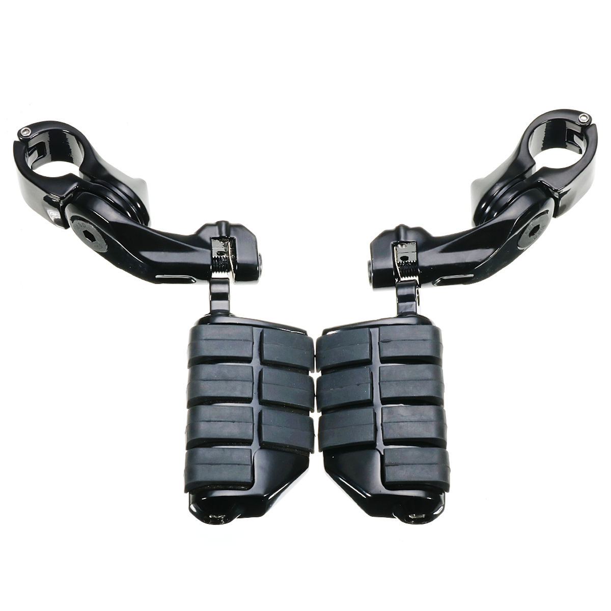 125inch32mm-Black-Foot-Adjustable-Pegs-Pedal-Long-Angled-For-Harley-Davidson-1227214