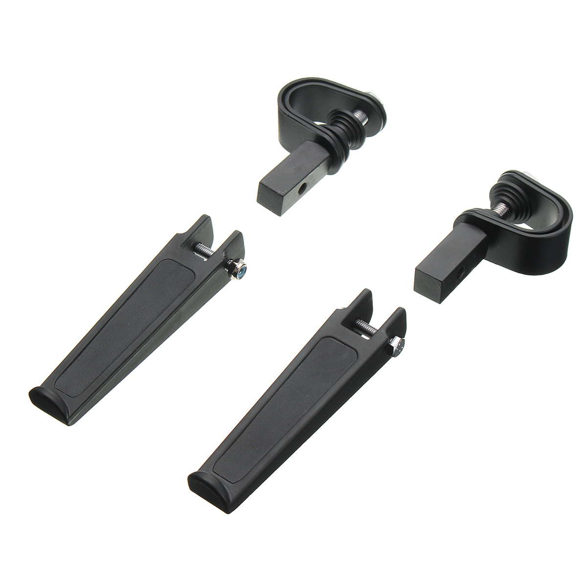 1inch-1-14inch-Universal-Motorcycle-Black-Clamp-On-Foot-Pegs-For-HaleyHonda-1208781
