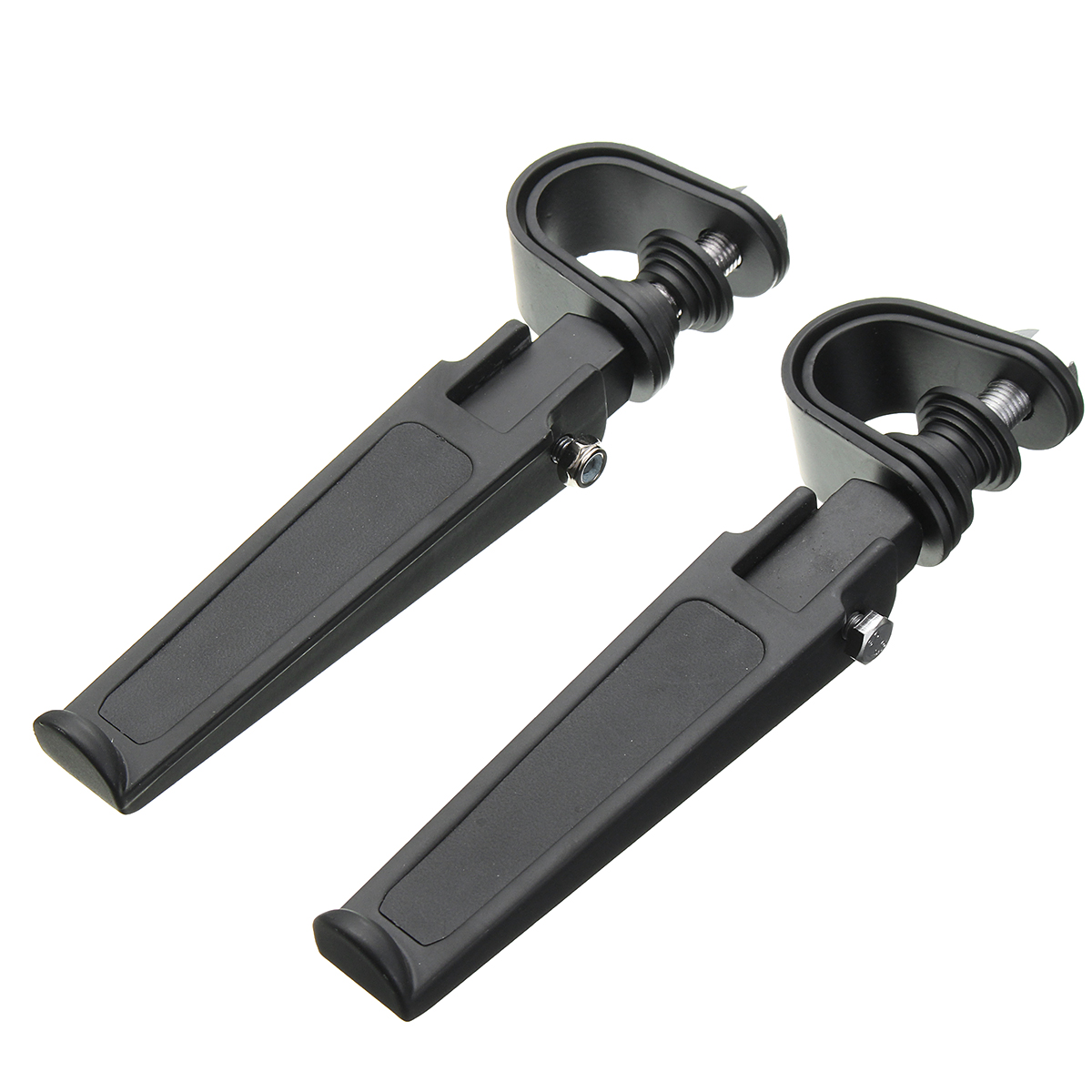 1inch-1-14inch-Universal-Motorcycle-Black-Clamp-On-Foot-Pegs-For-HaleyHonda-1474617
