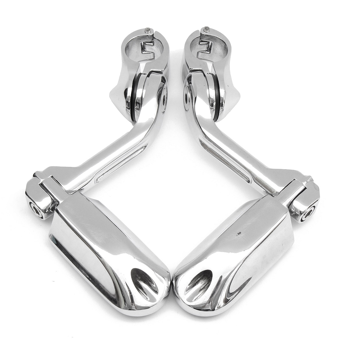 32mm-125Inch-Adjustable-Chrome-Rear-Foot-Pegs-Pedals-For-Harley-Davidson-1103256