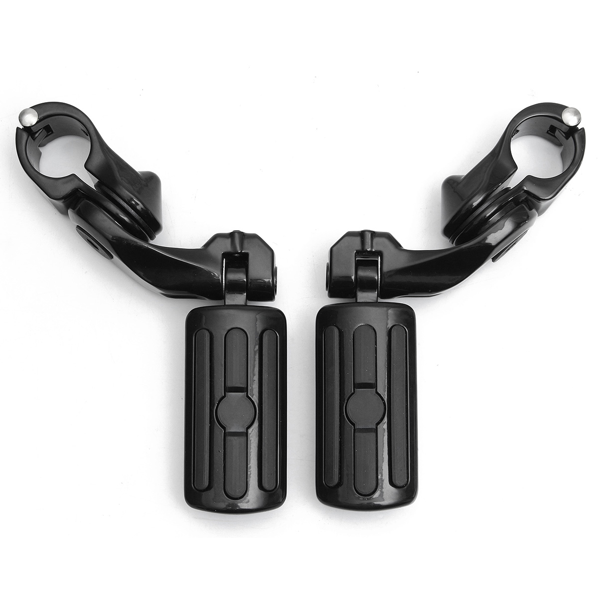 Black-125inch-32cm-Adjustable-Foot-Pegs-Pedals-Rear-Short-Type-For-Harley-1140881