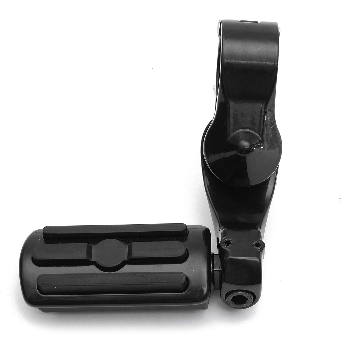 Black-125inch-32cm-Adjustable-Foot-Pegs-Pedals-Rear-Short-Type-For-Harley-1140881