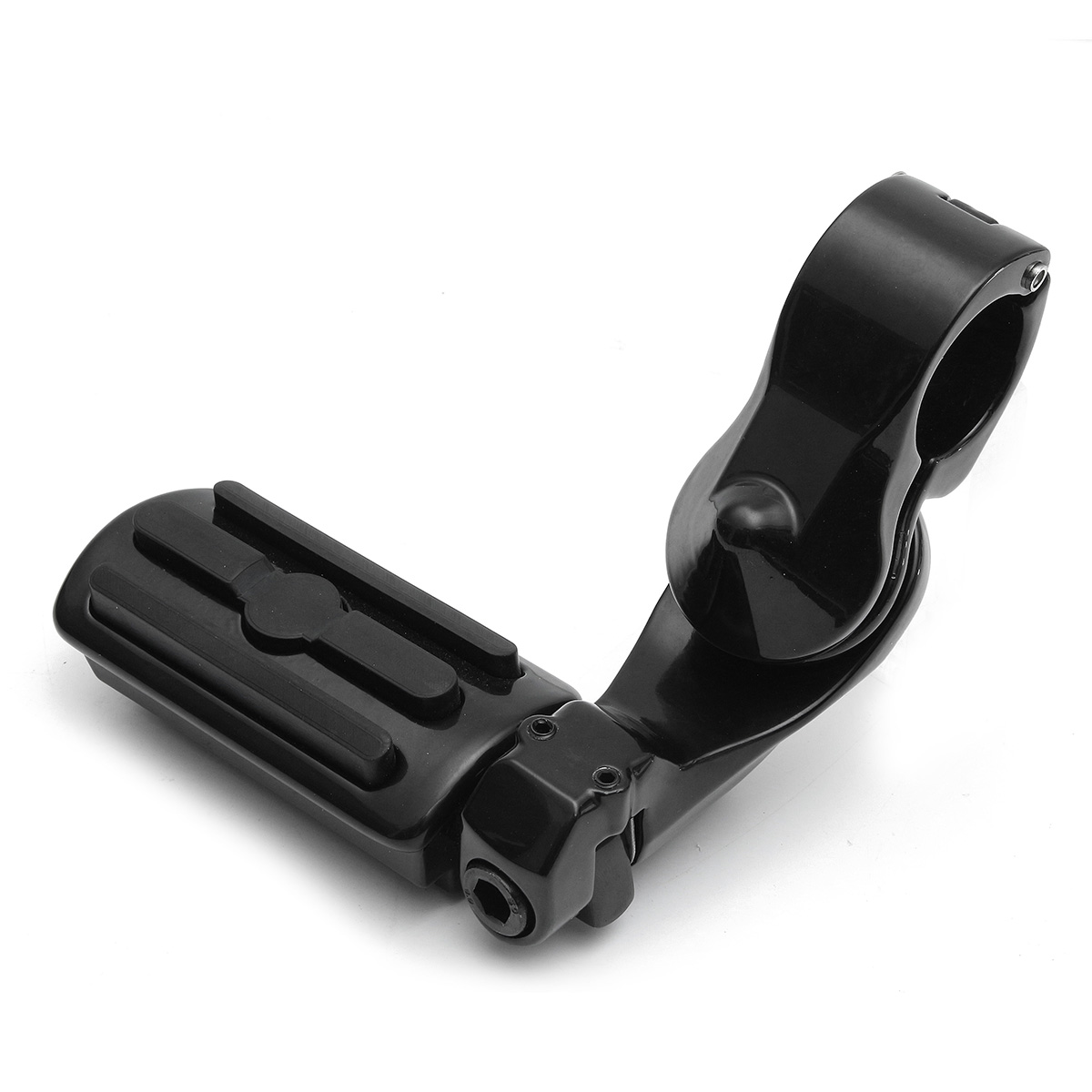 Black-125inch-32cm-Adjustable-Foot-Pegs-Pedals-Rear-Short-Type-For-Harley-1140881