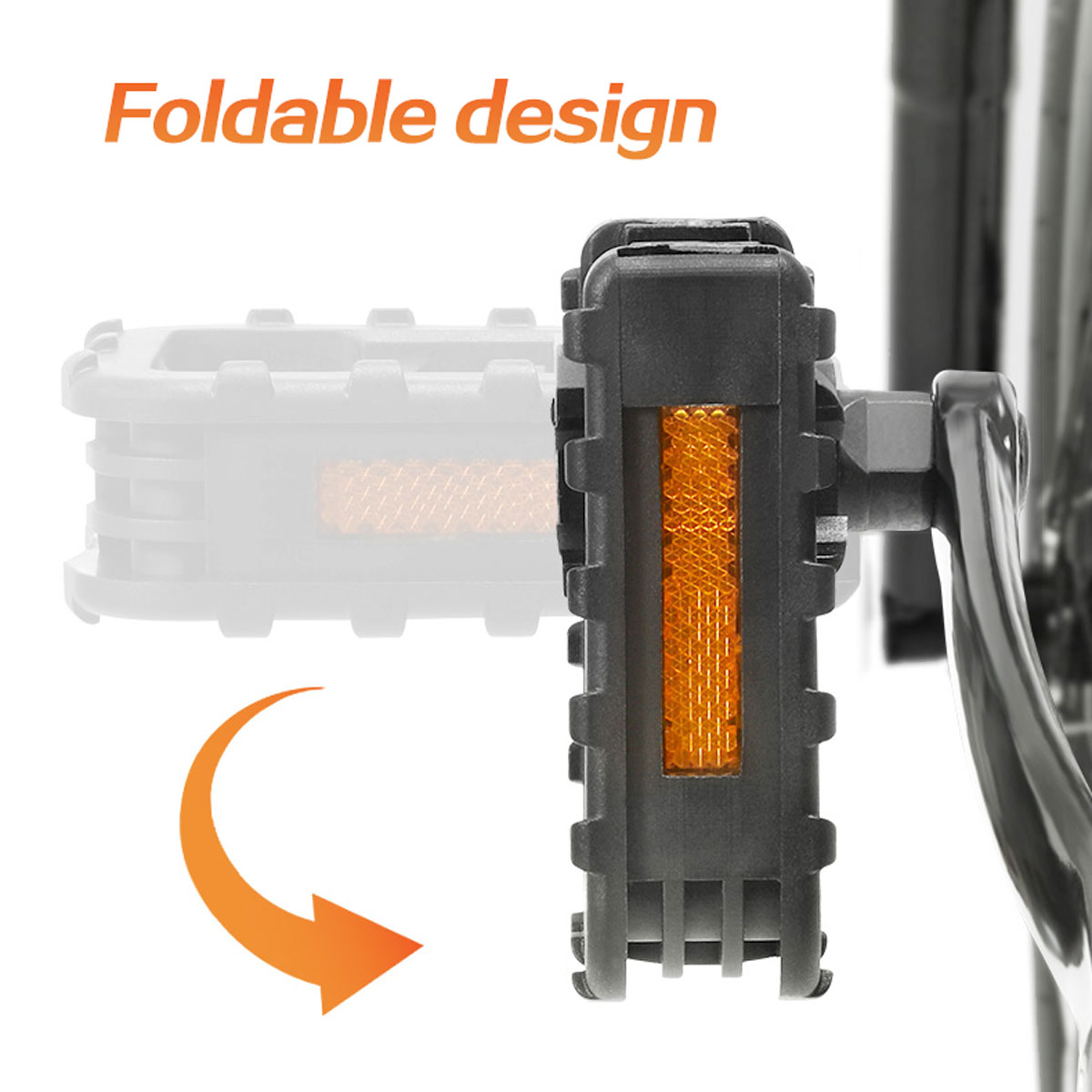 Black-916quot-14mm-Bicycle-Pedals-Aluminum-Plastic-Reflective-Road-Mountain-Bike-1715899