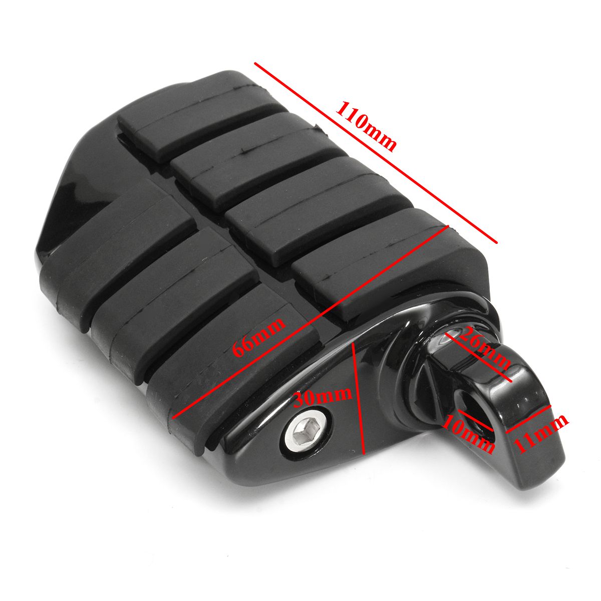 Black-Motorcycle-Left--Right-Sides-Foot-Peg-Pedal-For-HarleyHondaYamaha-1151416