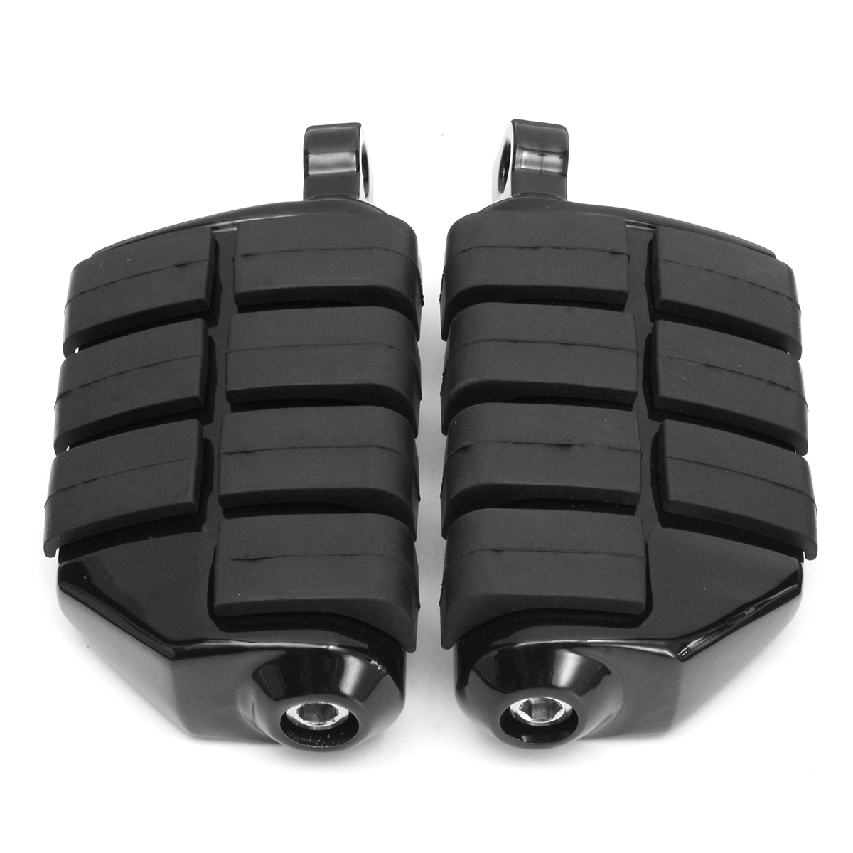 Black-Motorcycle-Left--Right-Sides-Foot-Peg-Pedal-For-HarleyHondaYamaha-1151416
