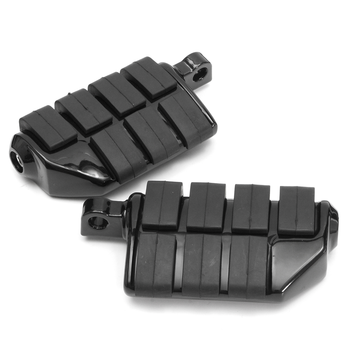 Black-Motorcycle-Left--Right-Sides-Foot-Peg-Pedal-For-HarleyHondaYamaha-1151416
