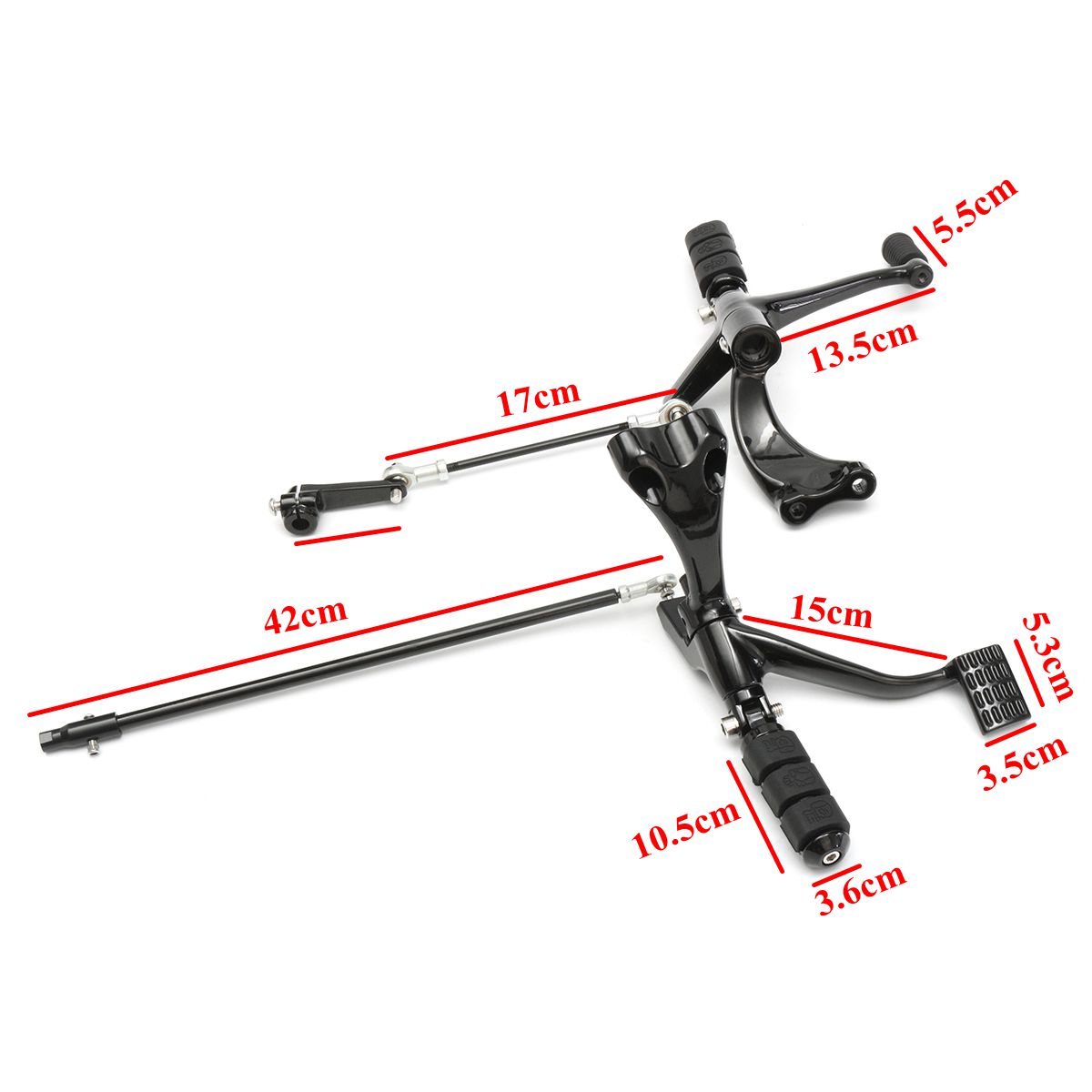 Black-Pedals-Bar-Linkage-Levers-For-Harley--Davidson-2014-2017-Complete-Kit-1187794