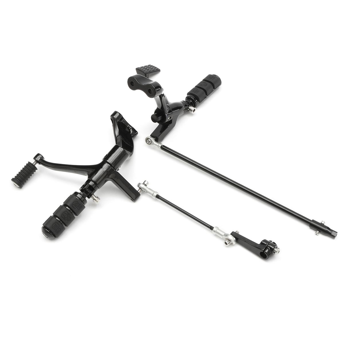 Black-Pedals-Bar-Linkage-Levers-For-Harley--Davidson-2014-2017-Complete-Kit-1187794
