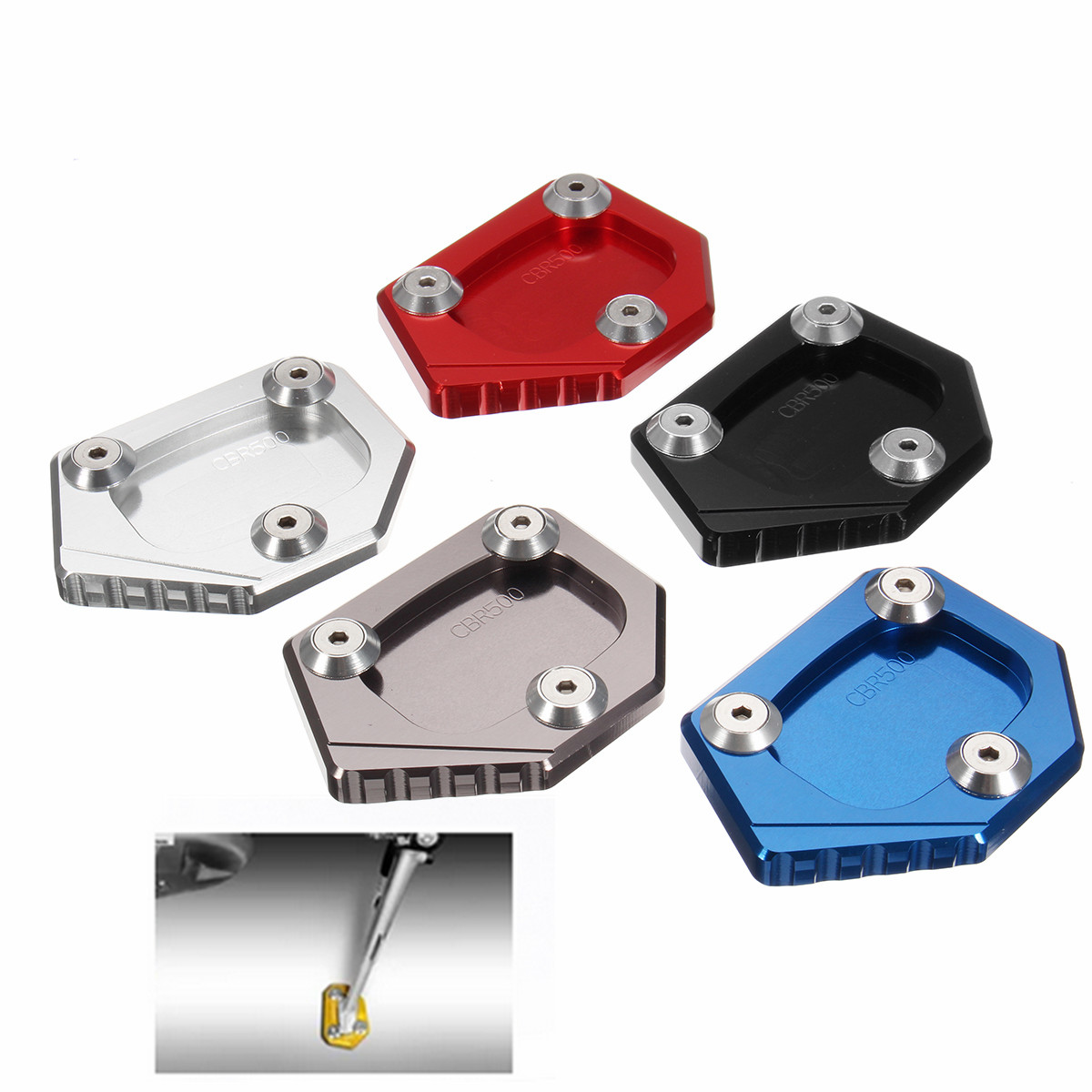 CNC-Aluminum-Kickstand-Side-Stand-Pad-For-Honda-CBR500R-CB500FX-2013-2015-1180116