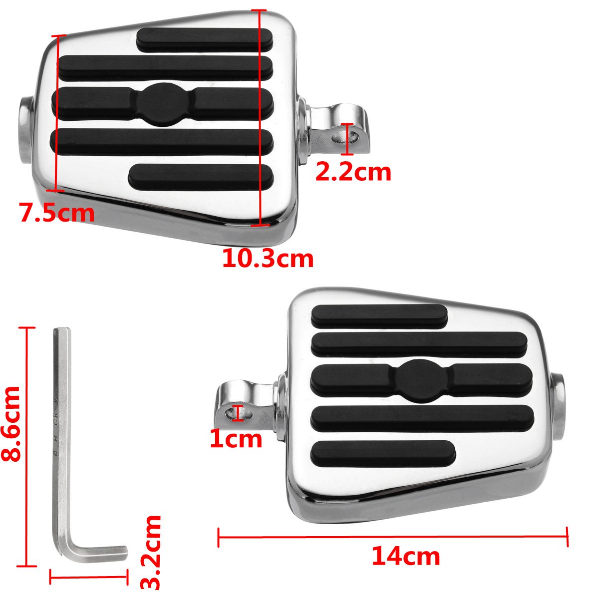 Male-Mount-Footboards-Motorcycle-Foot-Board-Pegs-For-Harley-Davidson-Chrome-1410161