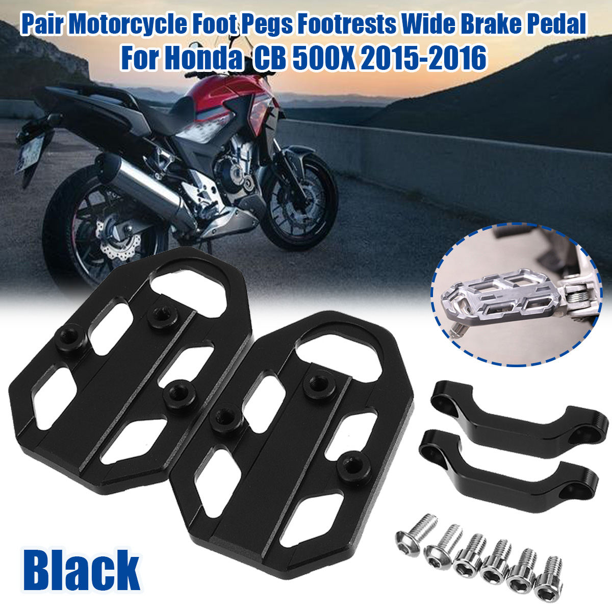 Motorcycle-Foot-Pegs-Footrest-Wide-Brake-Pedal-For-Honda-CB500X-CB-500X-2015-2016-Aluminum-1750227
