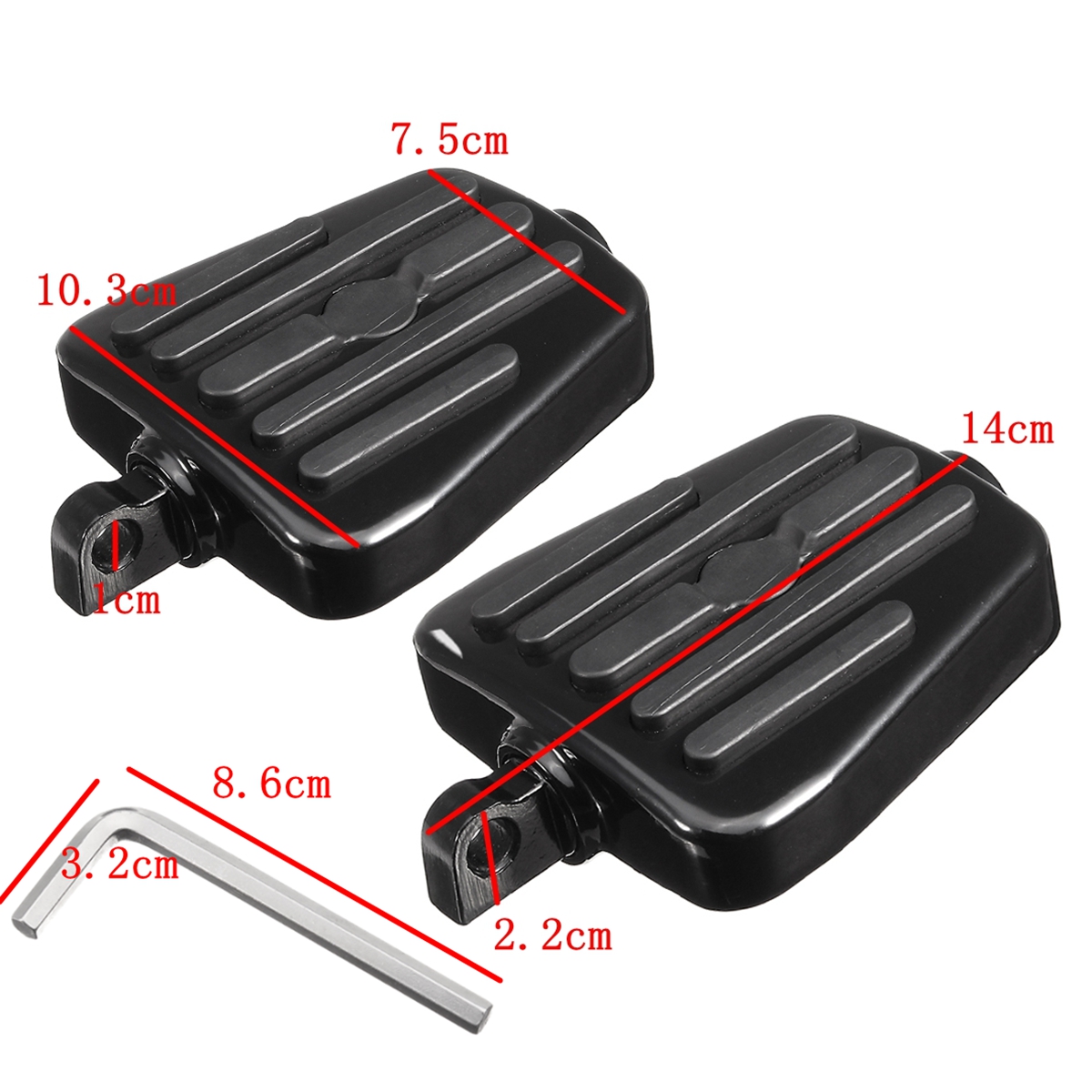 Motorcycle-Mini-Footboards-Foot-Pegs-Black-Male-Mount-For-Harley-1288272