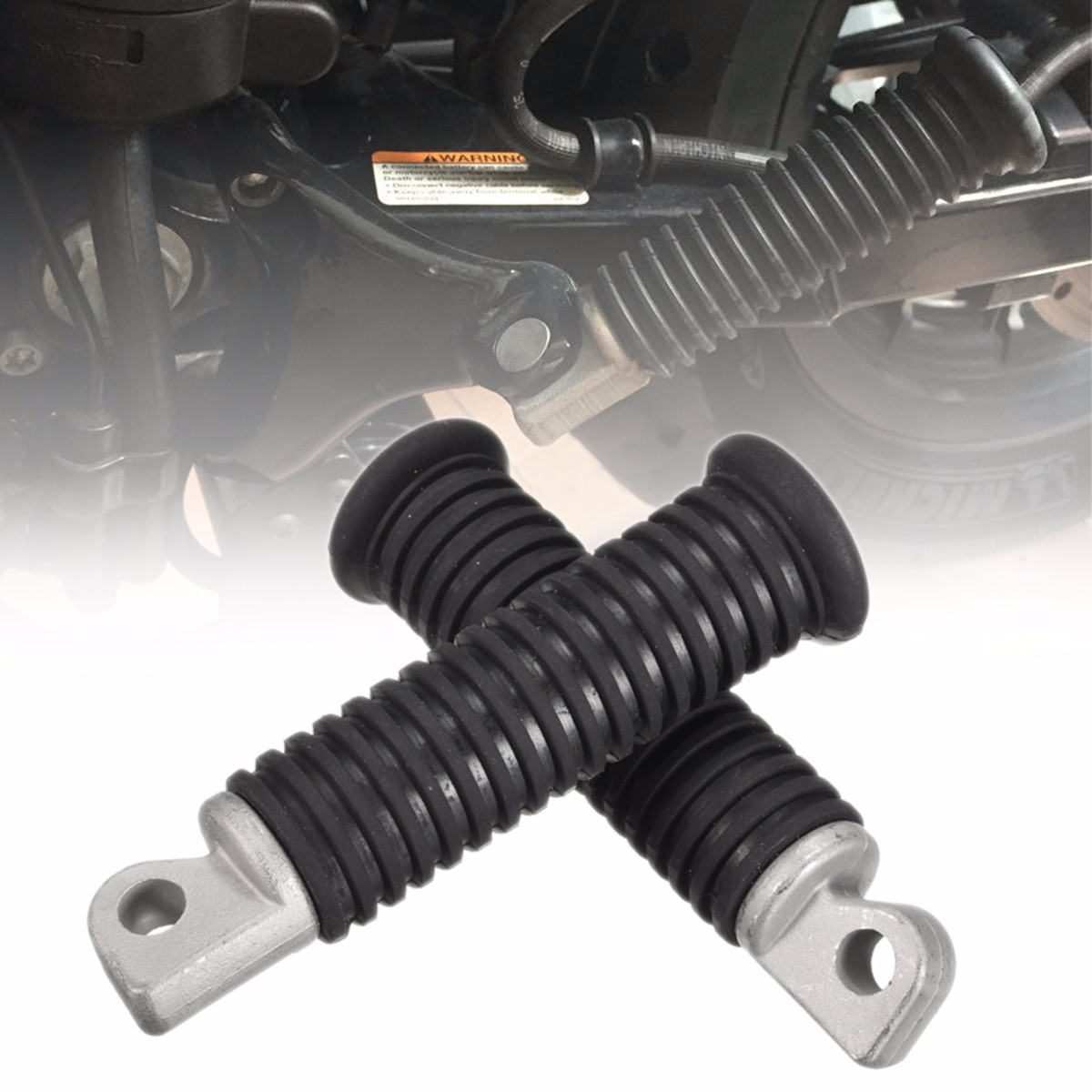 Motorcycle-Passenger-Rear-Pedals-Foot-Pegs-Black-For-Harley-Davidson-1125422