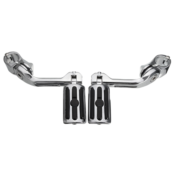 Pair-125inch-32cm-Adjustable-Foot-Pegs-Pedals-Long-Mount-For-Harley-Davidson-1042079