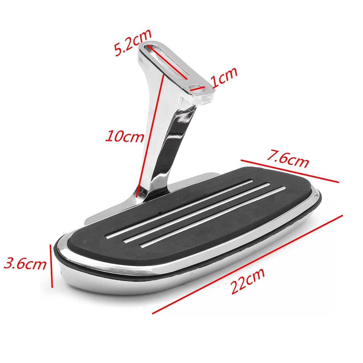Rear-Passenger-Chrome-Foot-Board-With-Bracket-Holder-For-Harley-Touring-93-16-1089701