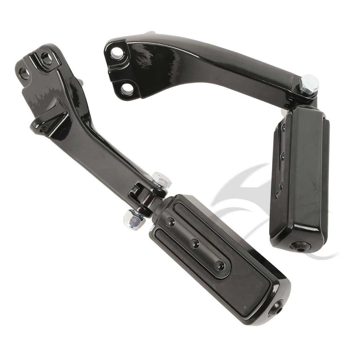 Rear-Seat-Pedal-Mounting-Bracket-Streamlined-Black-For-Harley-2006-2017-1260327