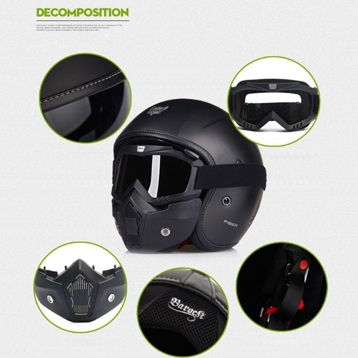 BEON-Retro-Motorcycle-Matte-Black-Helmet-Safety-Male-With-Goggles-1095465
