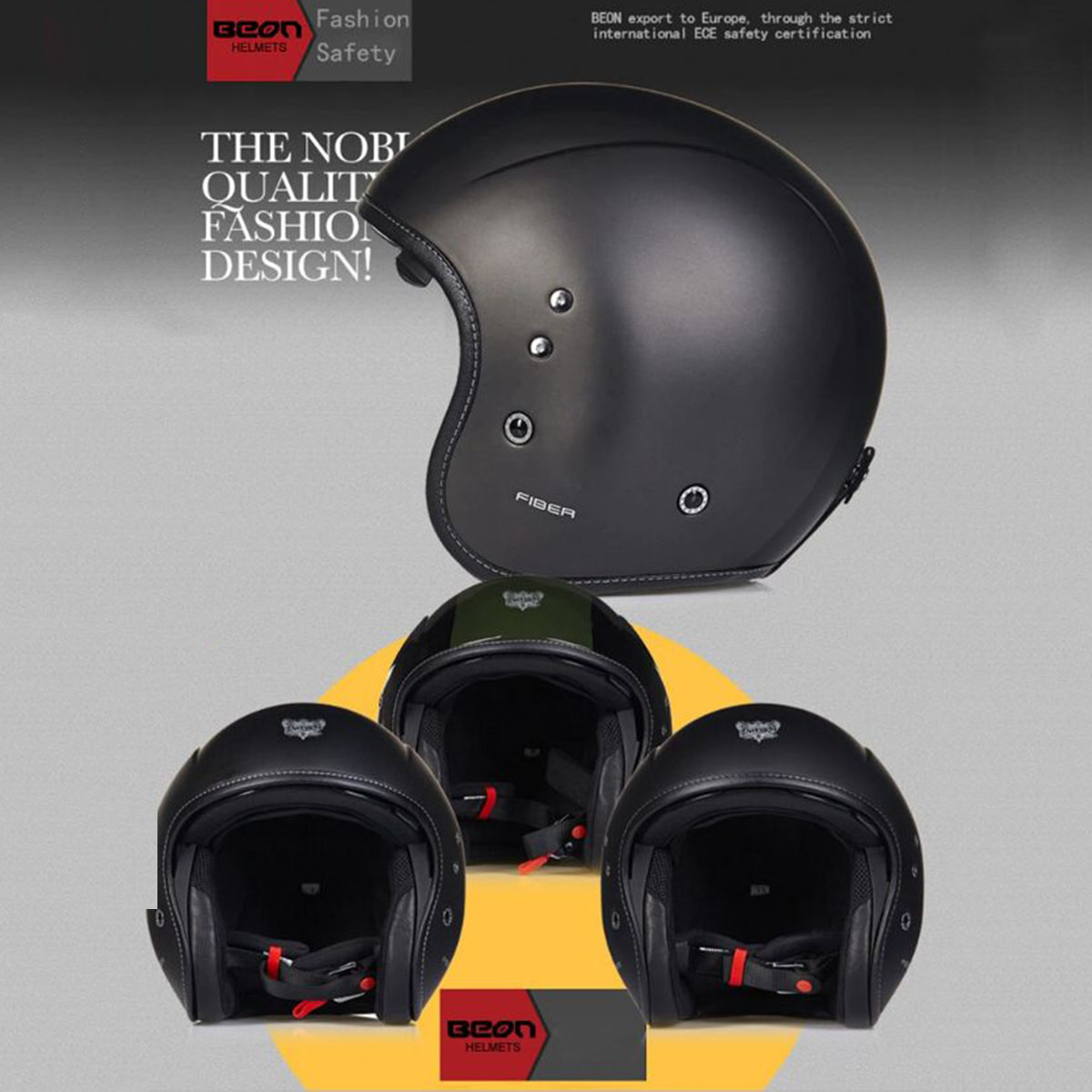 BEON-Retro-Motorcycle-Matte-Black-Helmet-Safety-Male-With-Goggles-1095465